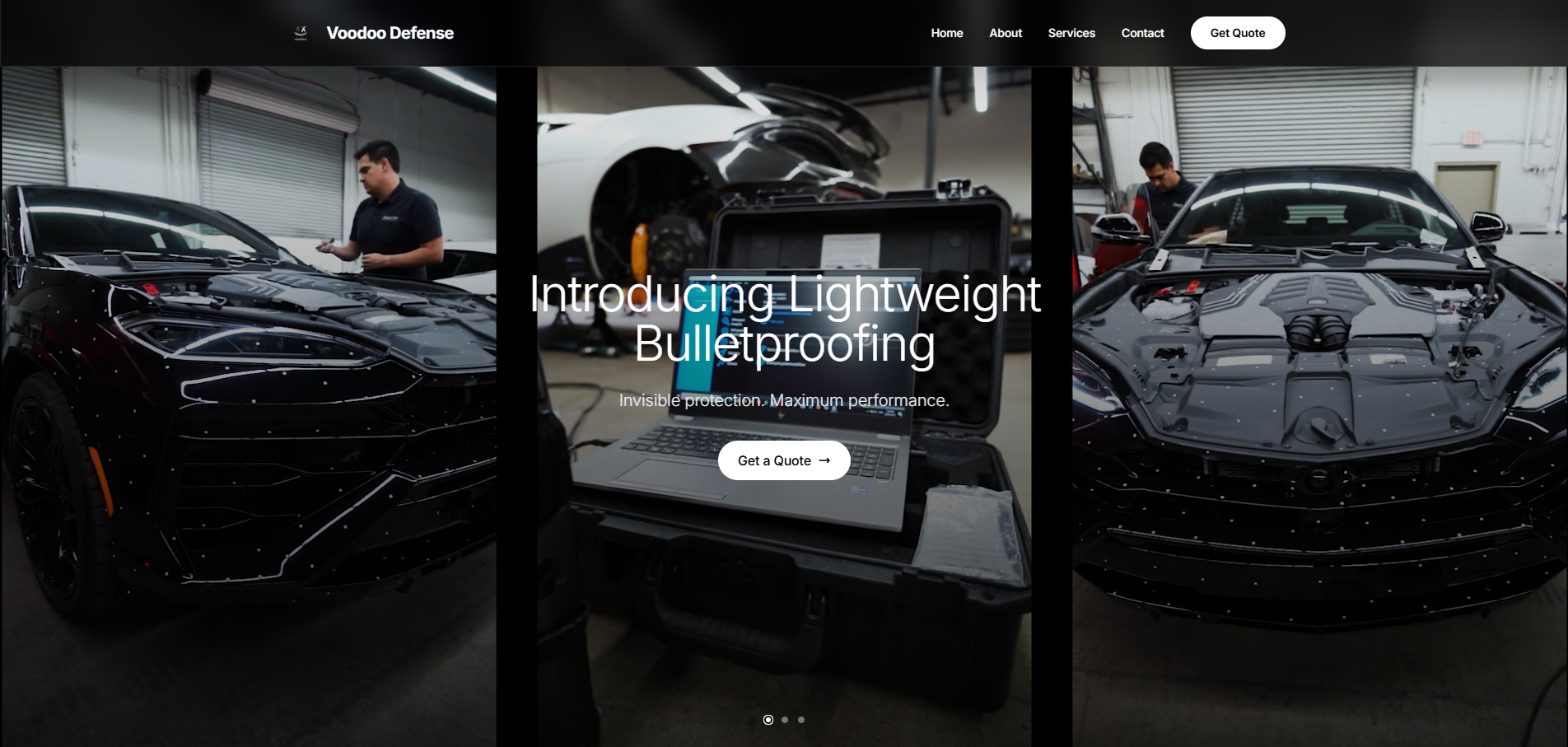 Vehicle Armor Solutions Website